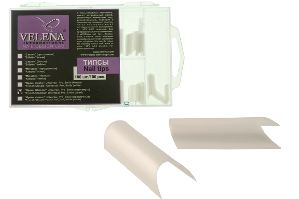 White tips (100 st, Box) white_tips_100_st_box_velena_glamour