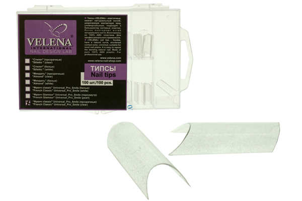 White tips (100 st, Box) white_tips_100_st_box_velena_french_clear