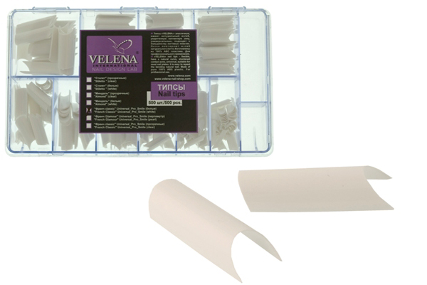 White tips (500 st, Box) white_tips_500_st_box_velena_french_white