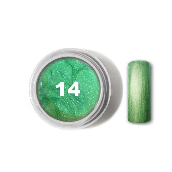 Nail Art Color Gel Metallic Collection 14 Mint nail_art_color_gel_metallic_collection_14_mint_gelliant_5_ml